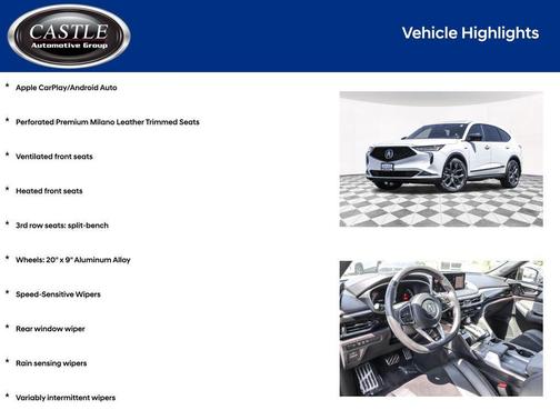 Platinum White Pearl 2023 Acura MDX A-SPEC