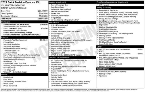 Summit White 2022 Buick Envision AWD Essence