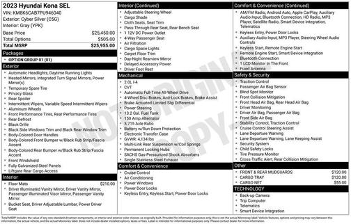 2023 Hyundai KONA SEL