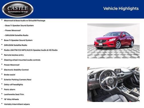 Soul Red Metallic 2016 Mazda Mazda6 i Touring