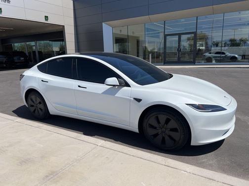 Pearl White Multi-Coat 2025 Tesla Model 3 Long Range