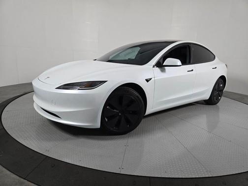 Pearl White Multi-Coat 2025 Tesla Model 3 Long Range