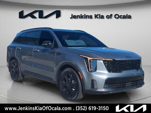 Steel Gray 2026 Kia Sorento Hybrid X-LINE SX PRESTIGE