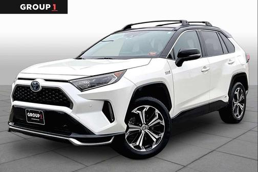 Blizzard Pearl w/Midnight Black Roof 2021 Toyota RAV4 Prime XSE