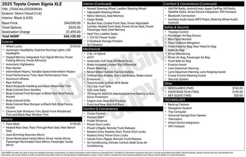 2025 Toyota Crown Signia XLE
