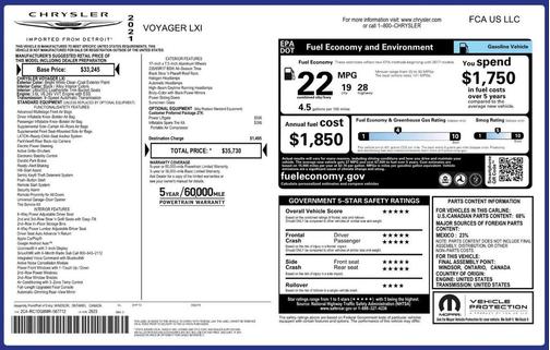2021 Chrysler Voyager LXI