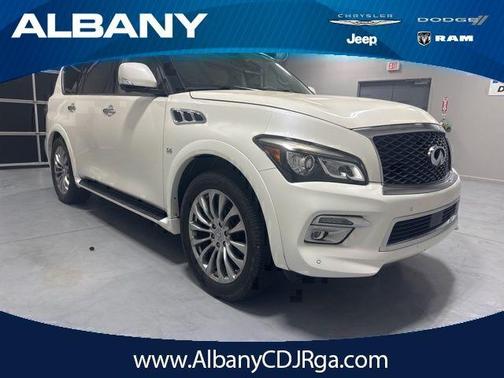 White 2015 INFINITI QX80 Base
