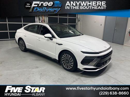 White 2026 Hyundai SONATA Hybrid Limited