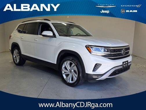 Pure White 2021 Volkswagen Atlas 3.6L SE w/Technology