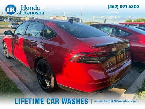 Radiant Red Metallic 2025 Honda Accord Hybrid Sport-L