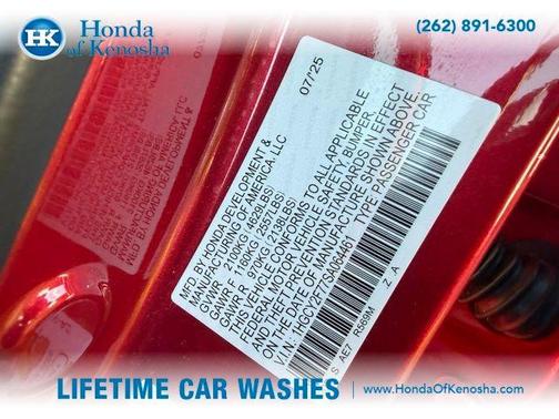 Radiant Red Metallic 2025 Honda Accord Hybrid Sport-L