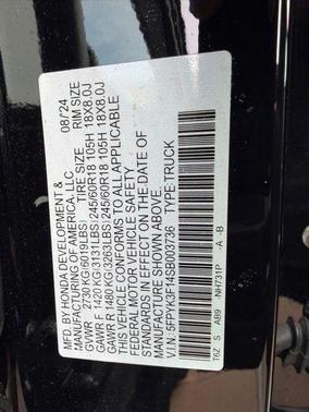 2025 Honda Ridgeline Sport