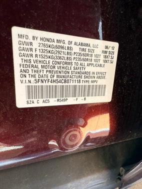 2012 Honda Pilot EX-L