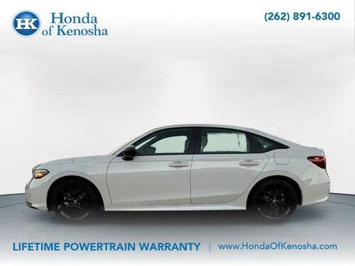 Platinum White 2026 Honda Civic Hybrid Sport