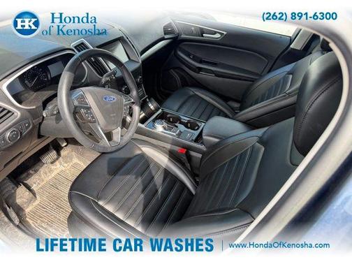 Blue 2019 Ford Edge SEL