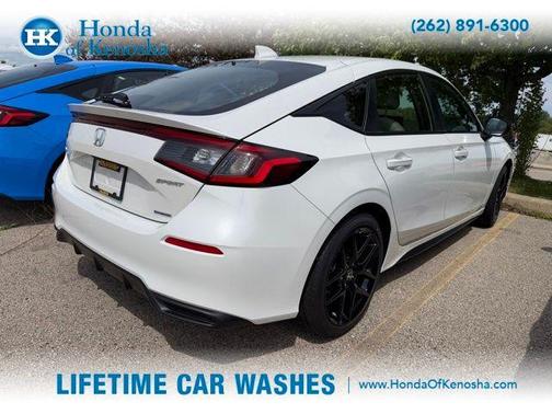 White 2025 Honda Civic Hybrid Sport