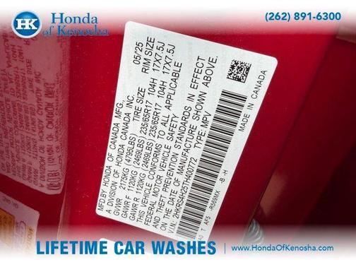 Radiant Red Metallic 2026 Honda CR-V LX