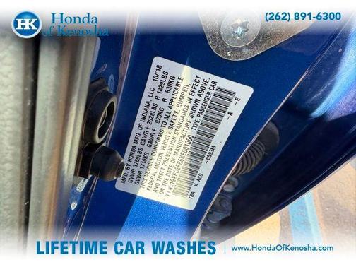 Aegean Blue Metallic 2019 Honda Civic LX