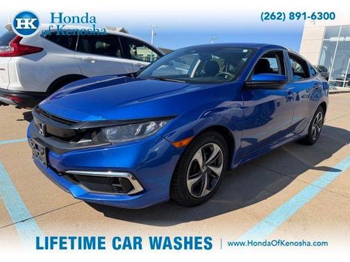 Aegean Blue Metallic 2019 Honda Civic LX