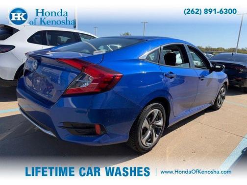 Aegean Blue Metallic 2019 Honda Civic LX