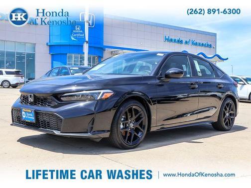 Black 2025 Honda Civic Hybrid Sport
