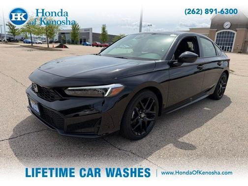 Black 2025 Honda Civic Hybrid Sport