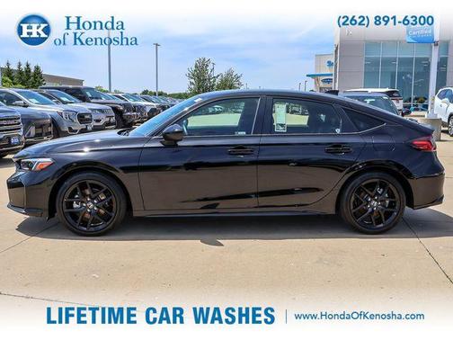 Black 2025 Honda Civic Hybrid Sport
