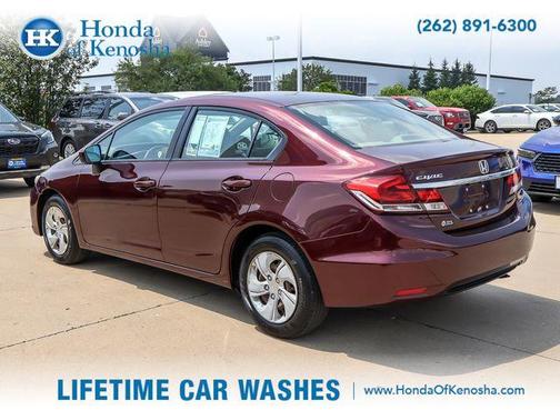 Red 2015 Honda Civic LX