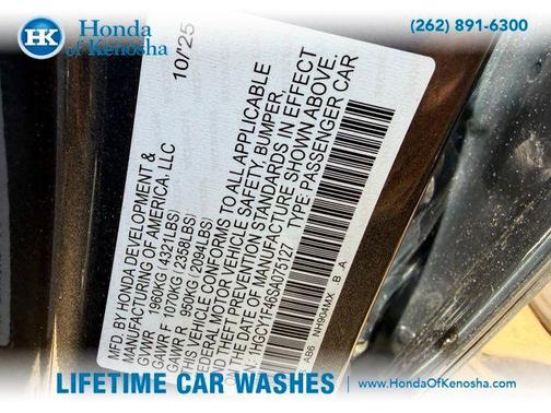 Meteorite Gray Metallic 2025 Honda Accord SE