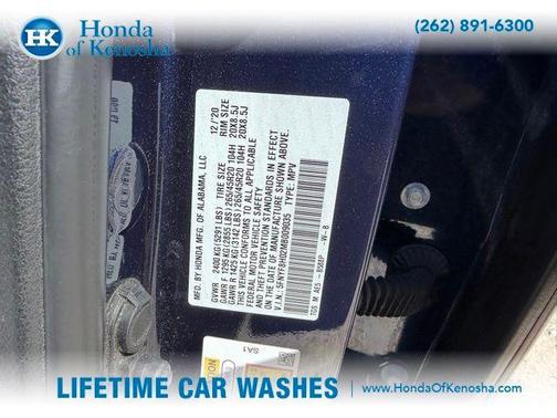 Obsidian Blue 2021 Honda Passport Elite