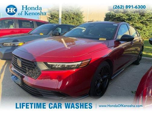 Radiant Red Metallic 2025 Honda Accord Hybrid Sport-L
