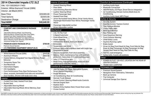 2014 Chevrolet Impala LTZ