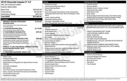 2018 Chevrolet Impala 1LT