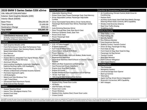 2020 BMW 530 530i XDrive