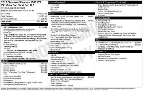 2017 Chevrolet Silverado 1500 LTZ