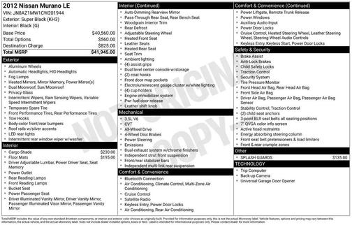 2012 Nissan Murano LE
