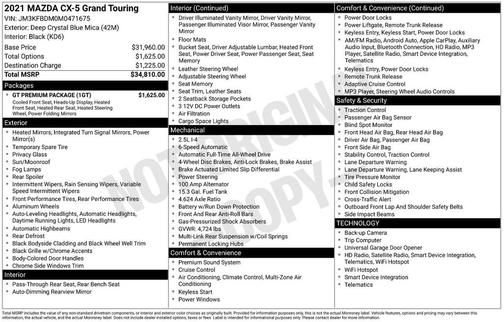 2021 Mazda CX-5 Grand Touring