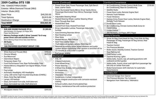 2009 Cadillac DTS 1SB