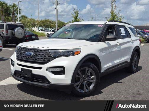 Star White Metallic Tri-Coat 2021 Ford Explorer XLT