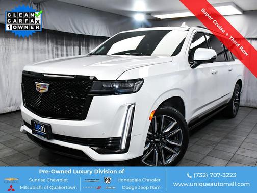 Crystal White Tricoat 2023 Cadillac Escalade ESV Sport Platinum