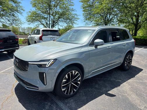 Vapour Grey Metallic 2026 Volvo XC90 Plus, B6 AWD Gas (mild hybrid), Gasoline, Bright, 7 Seats