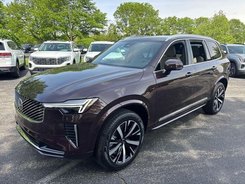 Mulberry Red Metallic 2026 Volvo XC90 Core, B5 AWD Gas (mild hybrid), Gasoline, Bright, 7 Seats