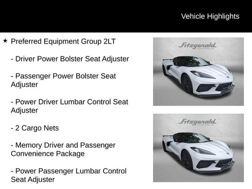 Arctic White 2026 Chevrolet Corvette Stingray w/2LT