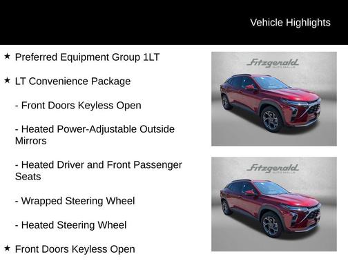 Crimson Metallic 2025 Chevrolet Trax LT