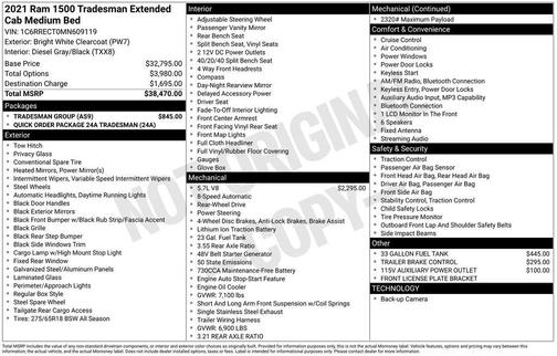 2021 RAM 1500 Tradesman