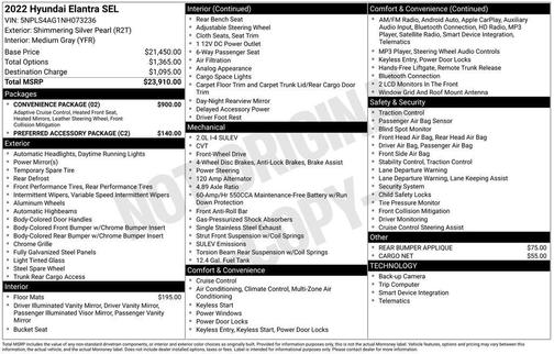 2022 Hyundai ELANTRA SEL