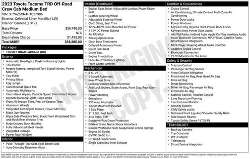 2023 Toyota Tacoma TRD Off Road
