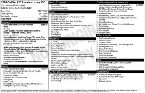2020 Cadillac XT5 Premium Luxury
