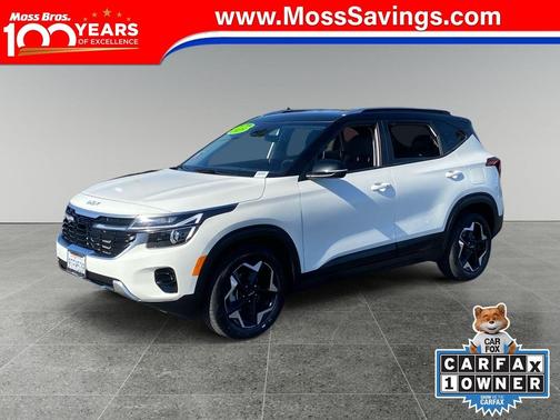 Clear White/Black Roof 2025 Kia Seltos S