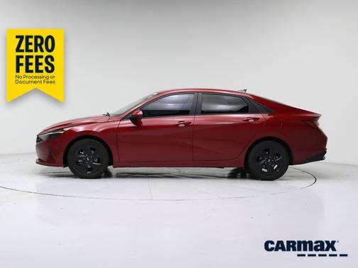 Red 2021 Hyundai ELANTRA HEV Blue